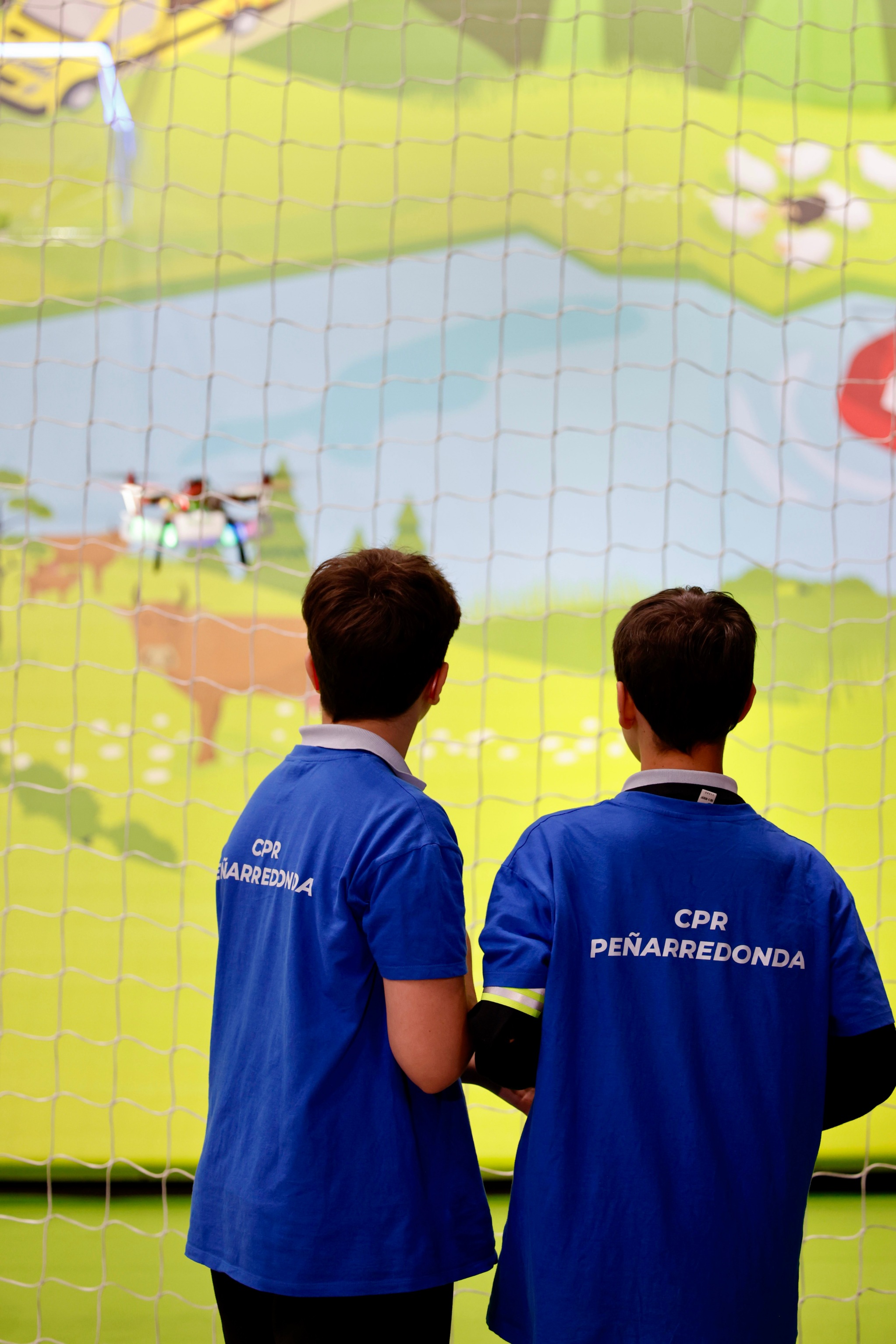 Momento de la competición durante la final de la IV Liga Maker Drone